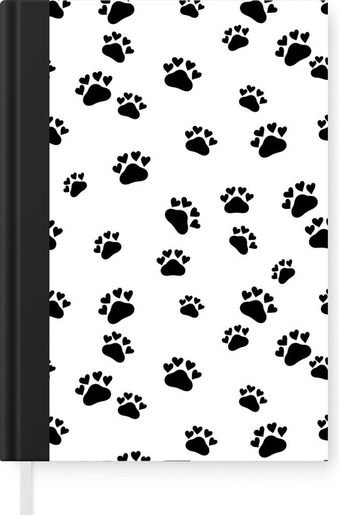 MuchoWow Notizbuch Tagebuch Haushaltsbuch Notebook A5 Muster - Katze - Pfoten - Jungen - Mädchen - Kinder - Kind - Notizblock - Notizheft - Note...