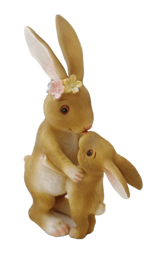Deko Hasen Paar Hase Kind Oster Tier Garten Figur Skulptur Produktbild 
