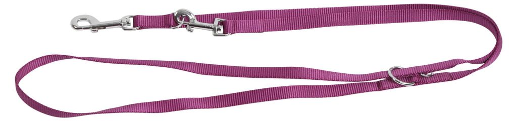 Kerbl Pet Führleine Miami, Hundeleine, lila, 200 cm, Nylon, 3-fach verstellbar
