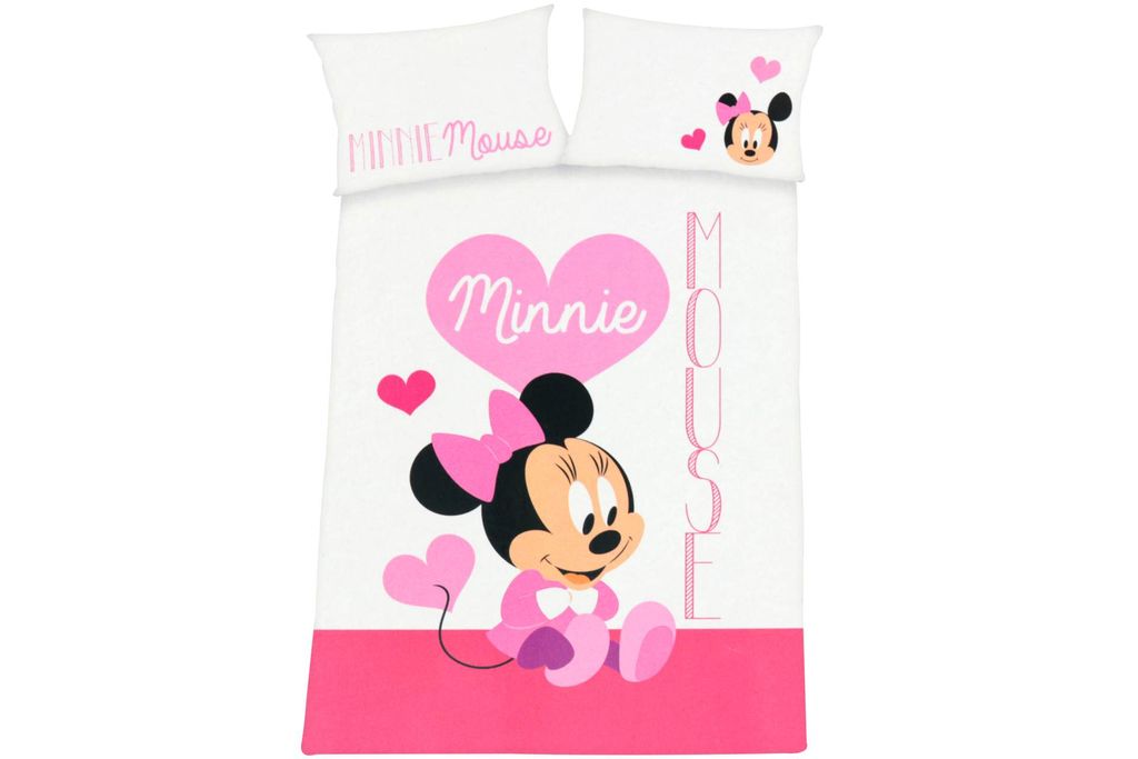 Disney Baby Bettwäsche Minnie Mouse Herz 100 x 135 cm Produktbild 