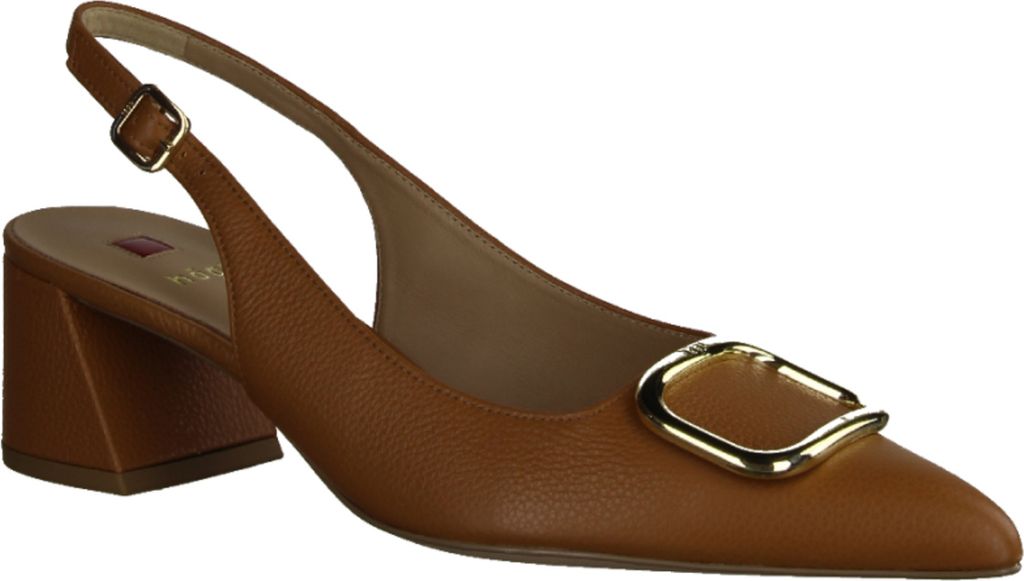 Högl 104623 Damenschuhe, Sling, Graincalf Leder, Cognac (Braun) - Damenschuhe Top Trends, Braun, leder (graincalf-leder), absatzhöhe: 40 mm