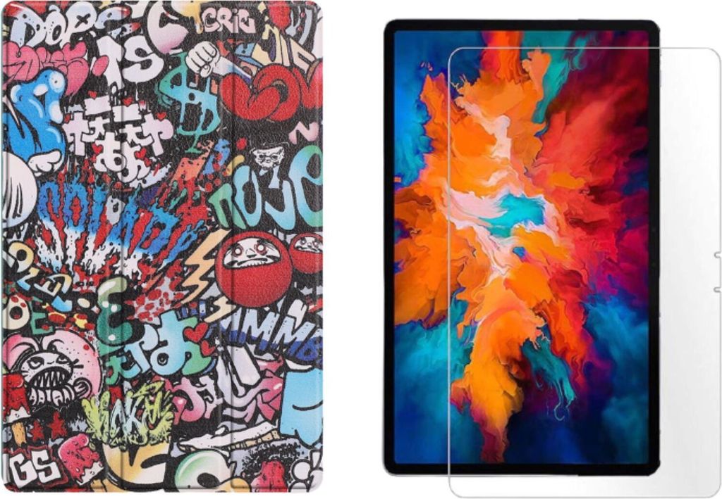 2in1 Schutz Set für Lenovo Tab P11 Pro TB-J706F 11.5 Zoll Tablet mit Schutzhülle + Displayschutz Folie Auto Sleep/Wake Cover