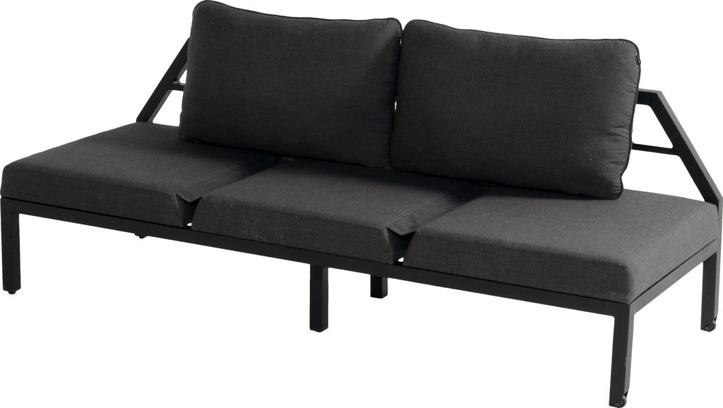 Hartman Eva Lounge Bank Black/Mid Grey Sunbrella