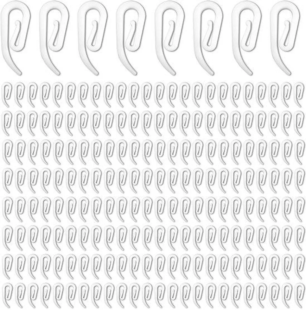 Agrafes pour rideaux en plastique renforcé en forme de G pack de 200 pcs