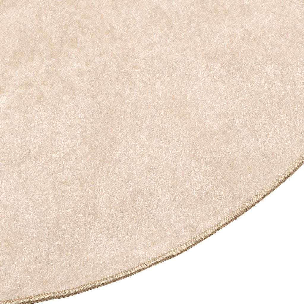 "2026 Aktion"Teppich - HOMMIE - modernes Design Wohnzimmerteppich - Druck Creme Ø 120cm Polyester und PVC - Designerteppiche GermanyMöbel6032980