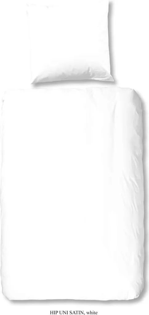 Copripiumino HIP 140x220 Mako Satin: Benessere e Riposo Bianco