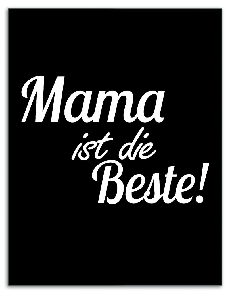 Wallario Herdabdeckplatte aus Glas, Größe 40 x 52 cm 1-teilig, Motiv Mama ist die Beste