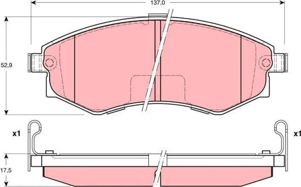 Plaquettes de frein TRW GDB3211 pour Korando Lantra Sonata OE 4813005011