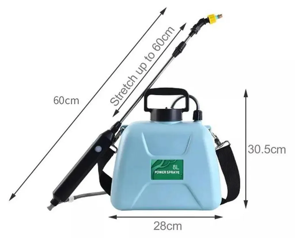 Pulvérisateur électrique 8L rechargeable à pression avec buse réglable - 2