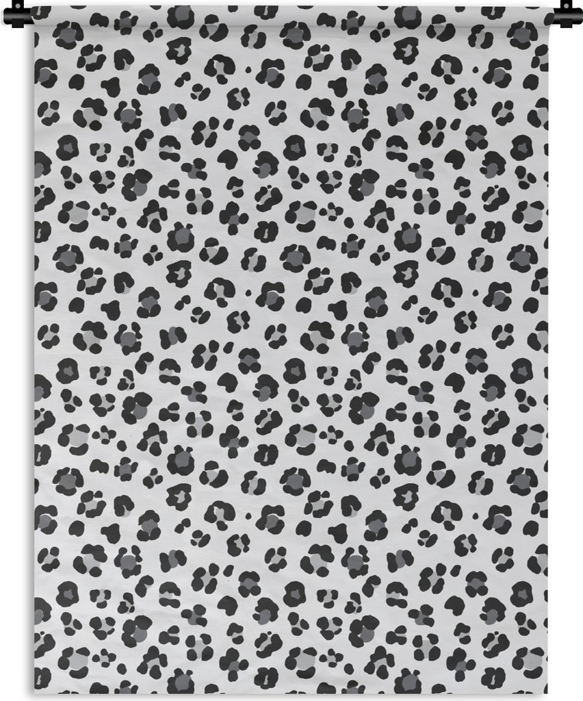 MuchoWow Wandteppich Wandbehang Tiermuster - Panther - Grau 150x200 cm Tapisserie Dekoration Wandtuch - Wandaufhängung - Moderner