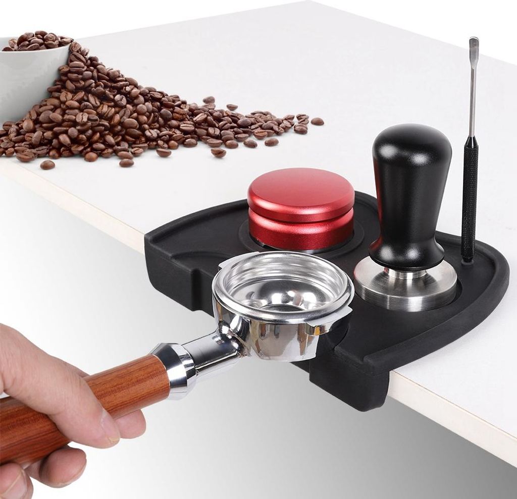 Haushalts-Silikon-Kaffeestampfermatte, rutschfeste Unterlage für Kaffeestampfer, Kaffeezubehör