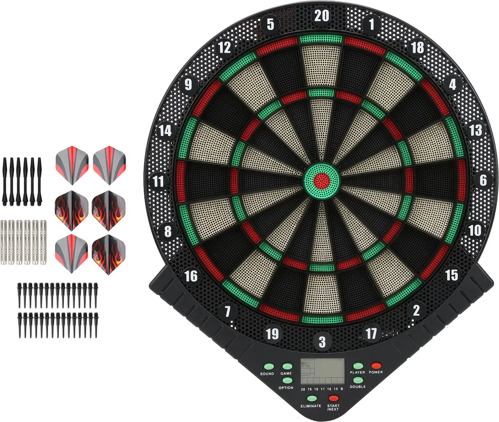 Cible Fléchettes Électroniques Set de Jeu Complet Plaque Haute Qualité
