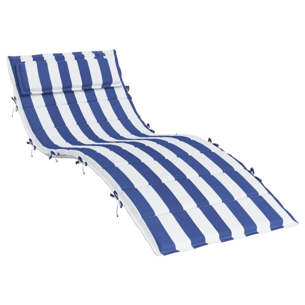 Sonnenliegen-Auflage Blau&Weiß Gestreift 180x60x4 Oxford-Gewebe