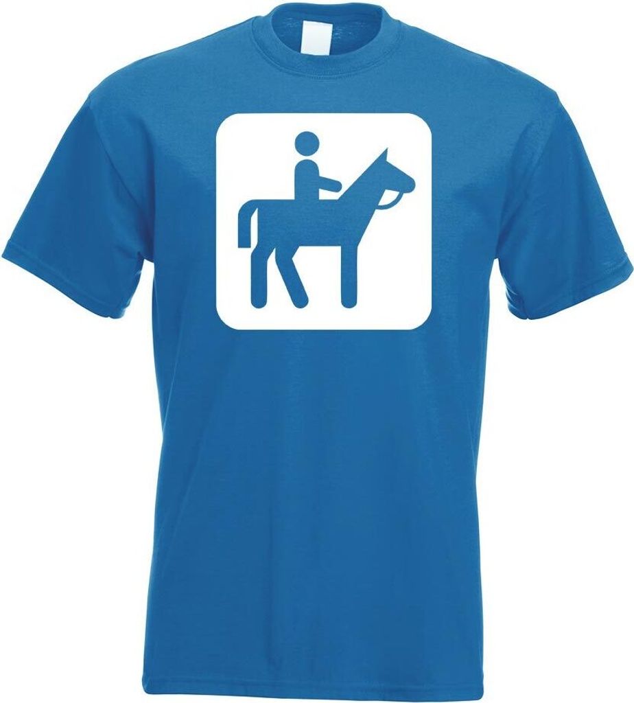 Kiwistar - T-Shirt - royal - Pferdewandern Piktogramme Herren Funshirt Bedruckt Design Sprüche Spruch Motive - mit Motiv Bedruckt - Funshirt Desig...
