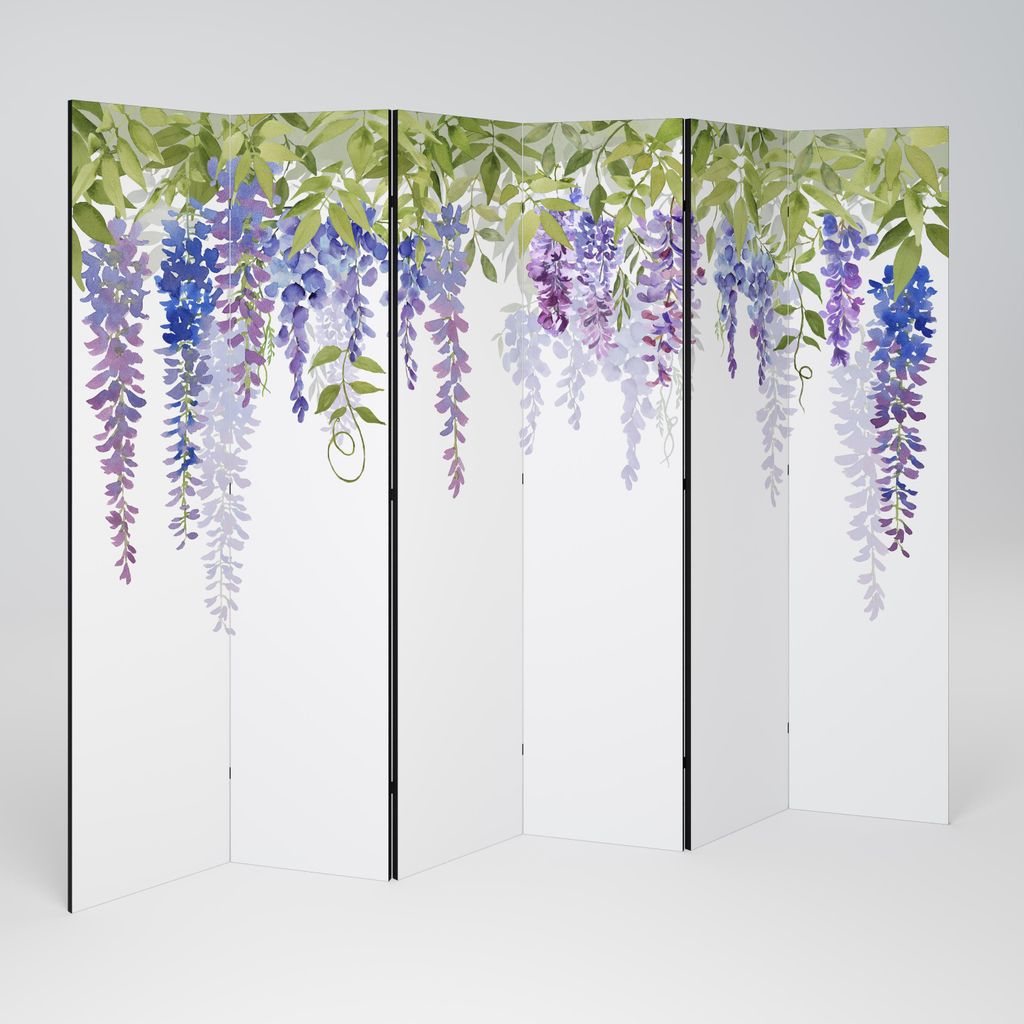 SpaceRebels Paravent Raumteiler - 6-teilig Raumtrenner, Druck 1-Seite - Raumtrenner - Trennwand Wohnung - Room Divider - Spanische Wand Deko Modern...