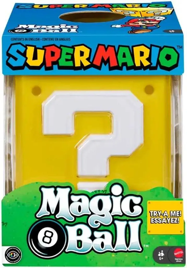 Magic 8 Ball Super Mario Mattel - Jeu de Hasard et Prédictions dès 6 Ans