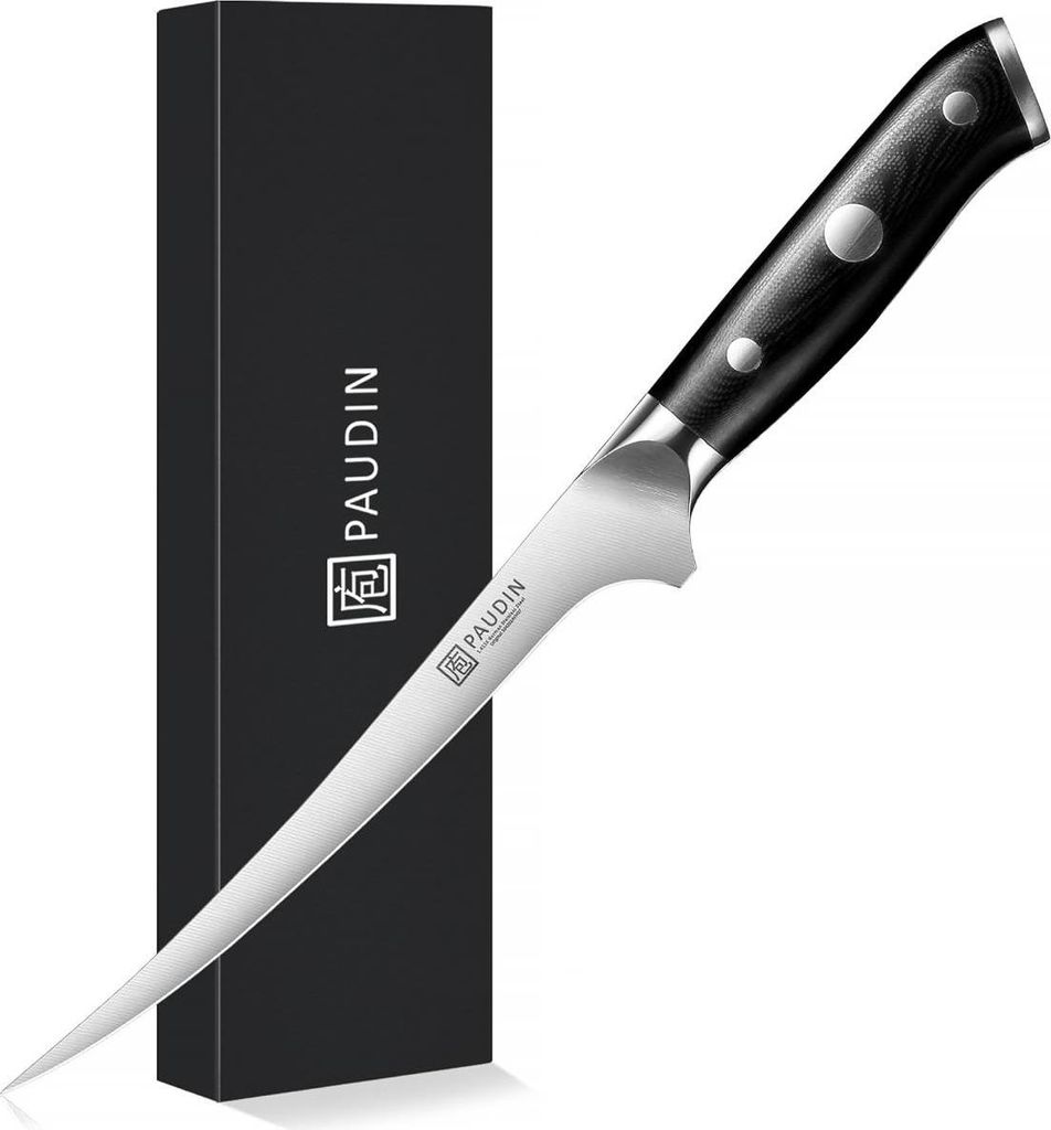 PAUDIN D10 Filetiermesser 17,5 cm – Flexibles Kochmesser mit ergonomischem Griff – Professionelles Küchenmesser