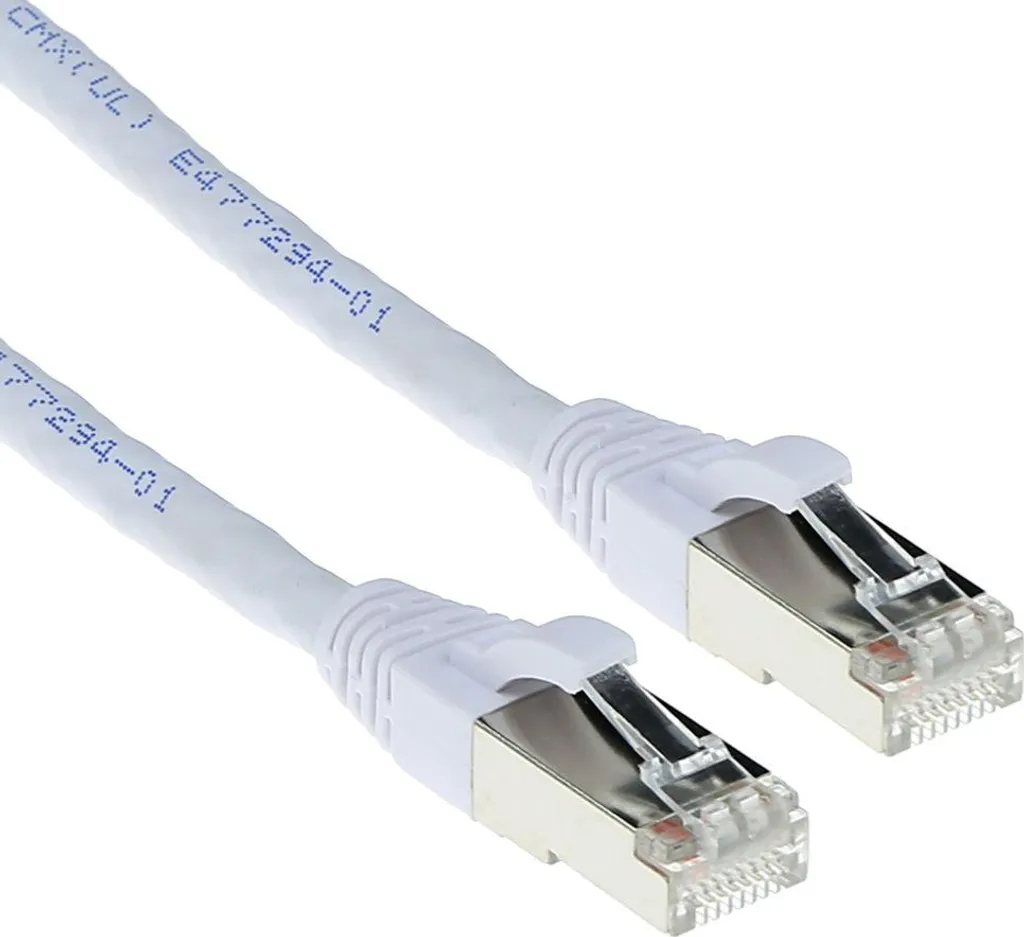 Cavo Ethernet Gaming ACT 7m CAT6A Bianco - Lag Zero a 10Gbps