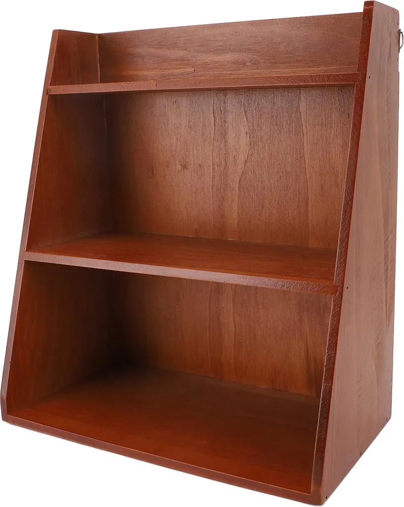 Organiseur de bureau vintage en bois multicouche pour parfum et bijoux