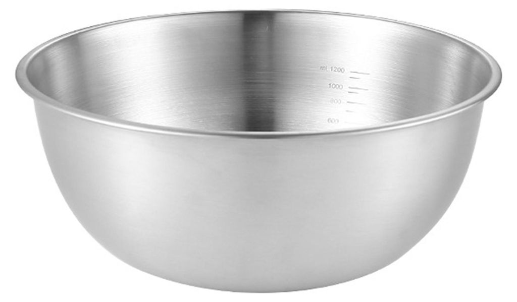 Robuste, stapelbare Edelstahl-Rührschüsseln mit Skala, vielseitig einsetzbar zum Backen, Kneten und Marinieren