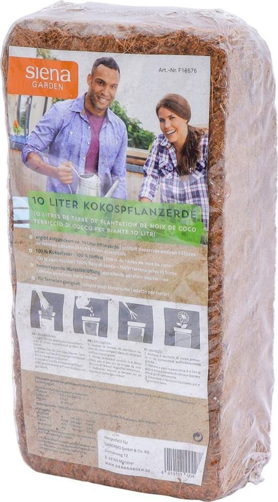 Kokossubstratquellblock 10 Liter ergibt aufgelockert ca. 10 Produktbild 