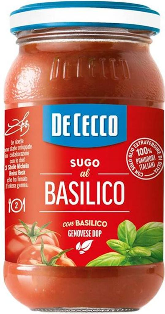 De Cecco Basilico italská rajčatová omáčka s bazalkou 200 g Obrázek produktu 