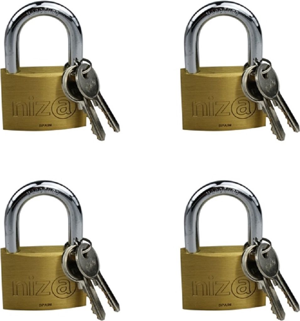 4er Set Vorhängeschlösser 60mm Bügelschloss Kofferschloss kl.Bügel Kellerschloss