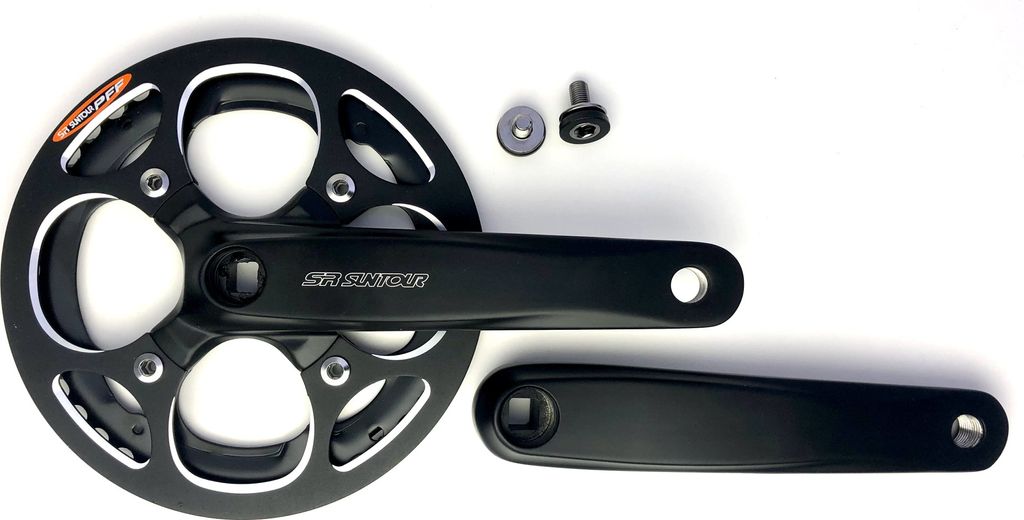 SR-Suntour schwarze Kettenradgarnitur SC344 170mm, Vierkant, 44 Zähne