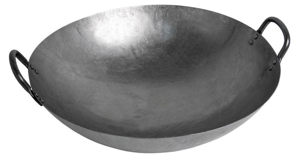 Wok PFANNE 40 cm 2 Henkel  Durchmesser runder Boden (Gas) Produktbild 