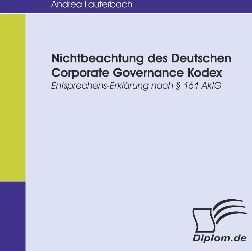 Nichtbeachtung des Deutschen Corporate Governance Kodex