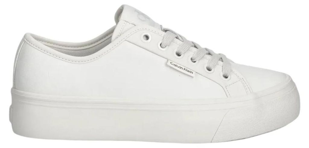 Calvin Klein Jeans VULC FLATF LACE UP L Damen Plateau-Pumps Weiß : Größe - 37 Größe: 37