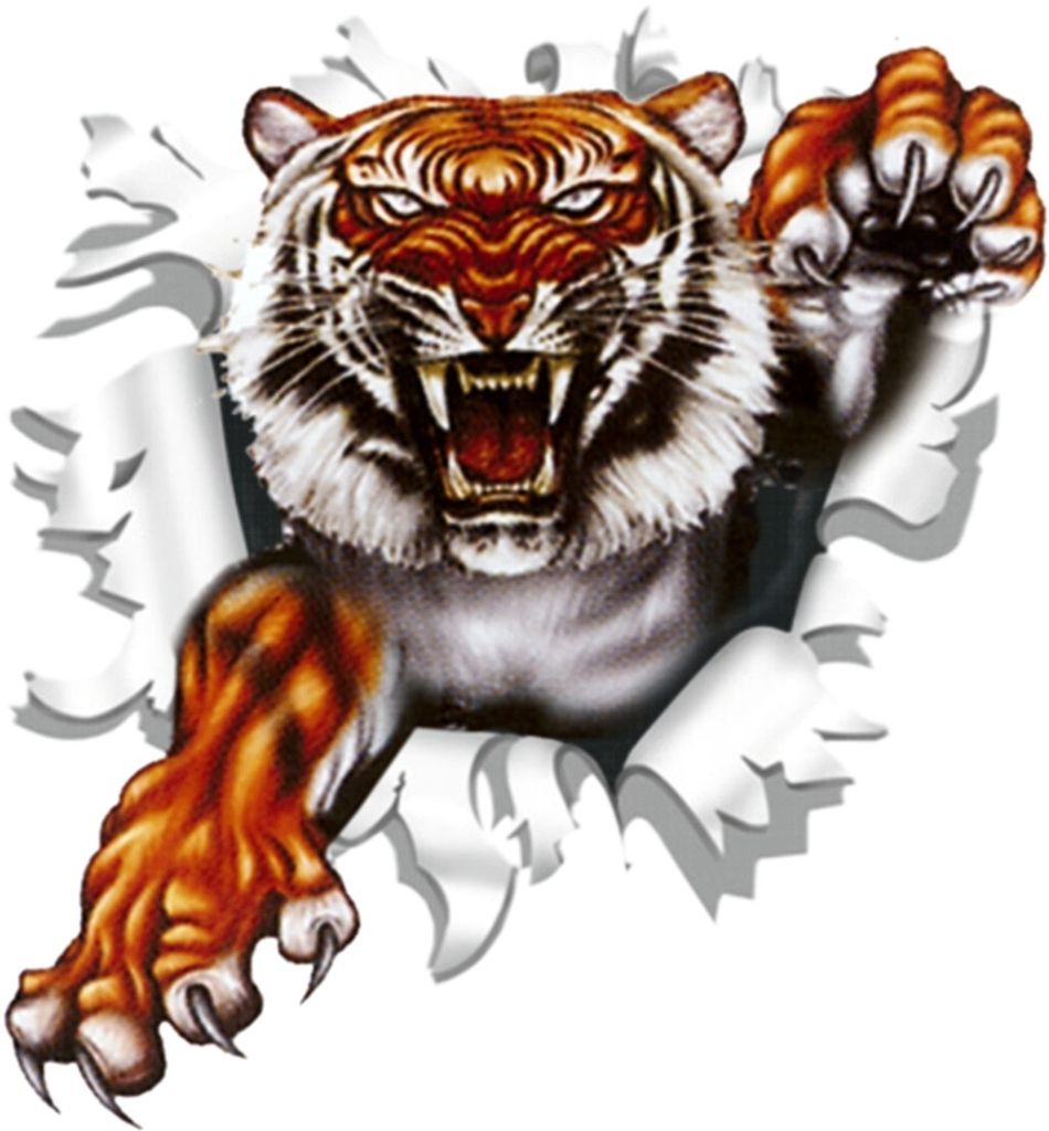 Hermann Schütz Aufkleber Einschussloch 90mm Motiv Tiger Produktbild 