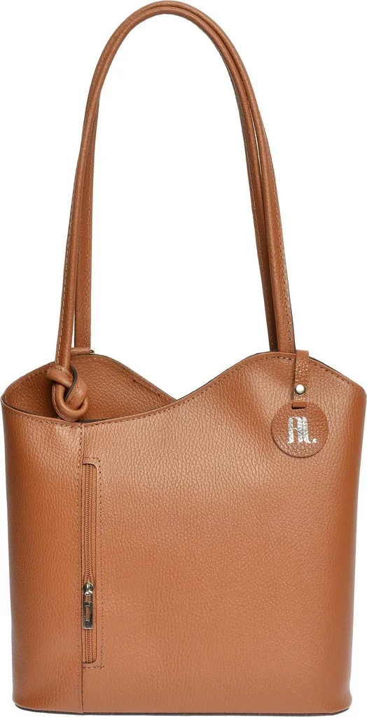 Grand sac cabas femme en cuir Cognac Anna Luchini AL 1731 chic et spacieux