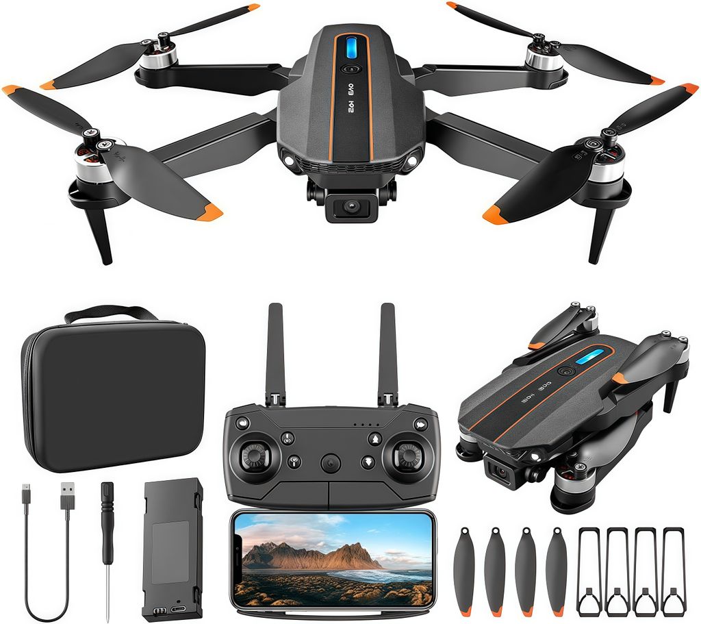 Drohne mit Kamera 4K, RC Quadcopter Faltbare FPV Drone mit Produktbild 