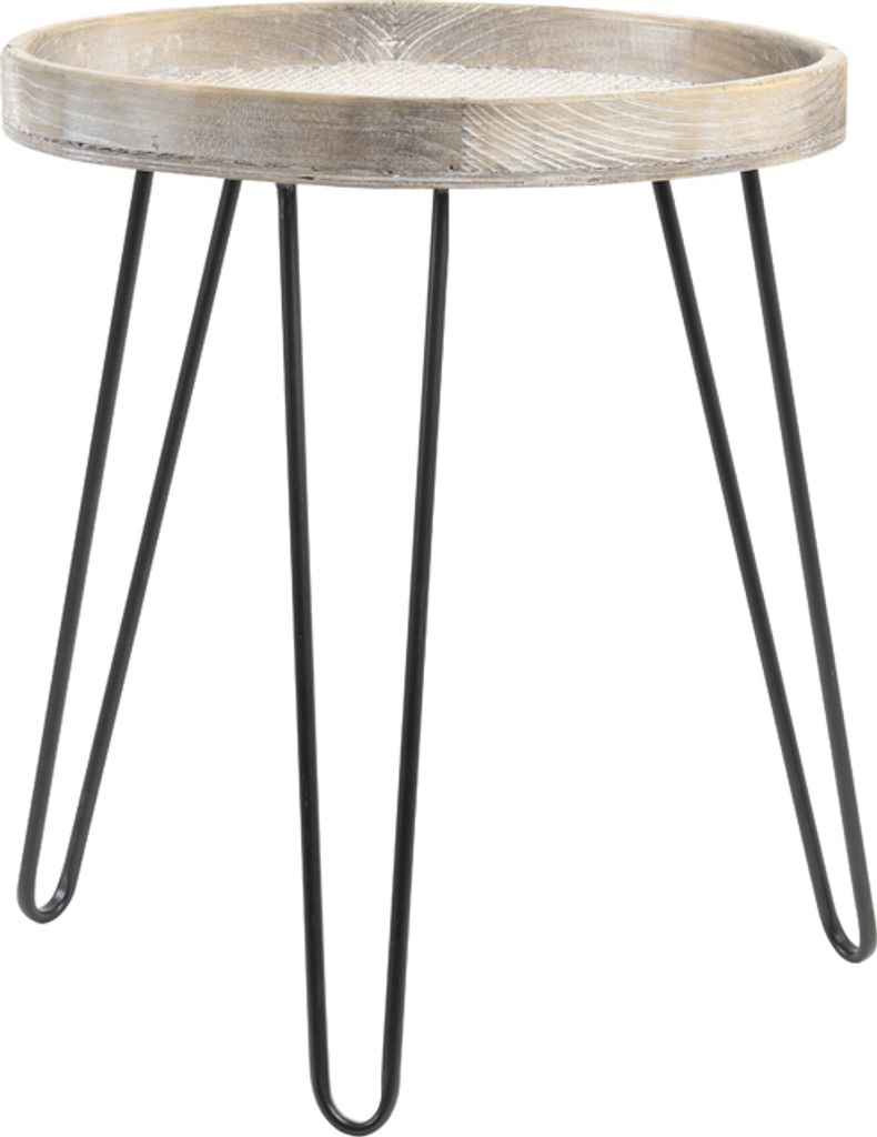 Light & Living - Beistelltisch KENZIE - Ø45x52,5cm - Braun