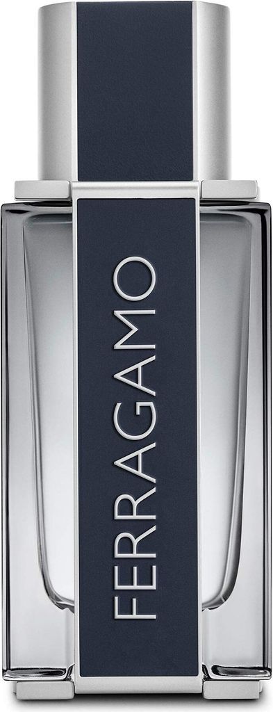 A product shot of a bottle of Ferragamo cologne.