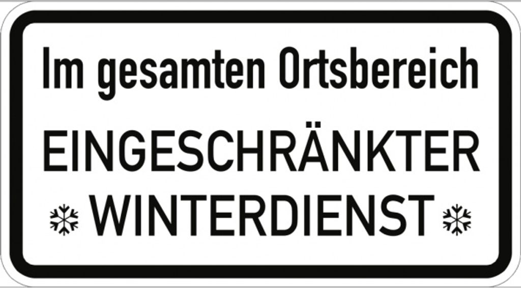Verkehrsschild VZ2004, Im gesamten Ortsbereich - Eingeschränkter ..., Alu, RA...