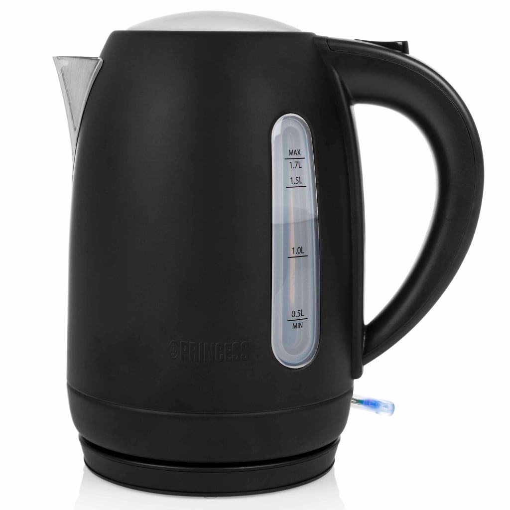Princess Wasserkocher Black Steel 1,7 L 2200 W Schwarz