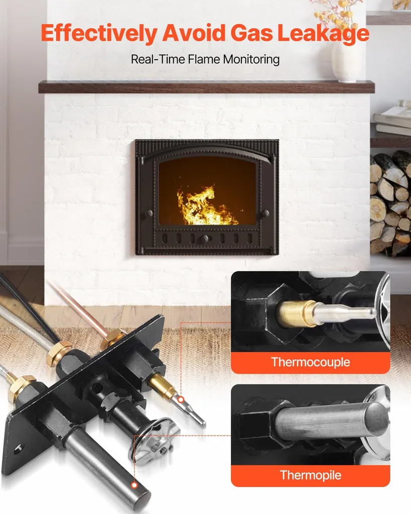 Solution Allumage Difficile Cheminée Gaz - Kit Veilleuse 69L17 Noir