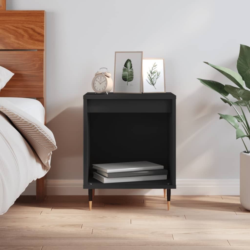 "im Angebot" Nachttisch/Nachtschrank - mit Reichlich Stauraum - Schwarz 40x35x50 cm Holzwerkstoff - Beistellschrank CC22605