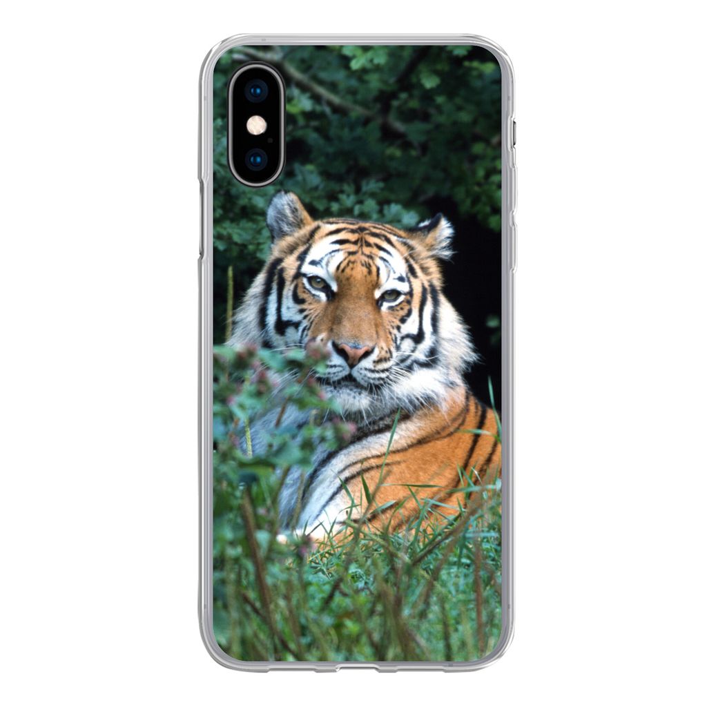 MuchoWow® Handyhülle Schutzhülle Hülle für iPhone X Tiger - Produktbild 