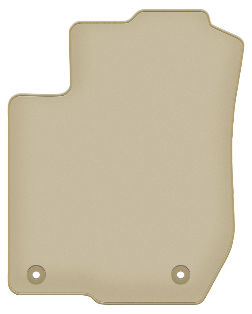 Fahrerfußmatte Velours PREMIUM beige passend für Audi A3 8L (1996-2001, Schrägheck) – mit Befestigungen – passgenau