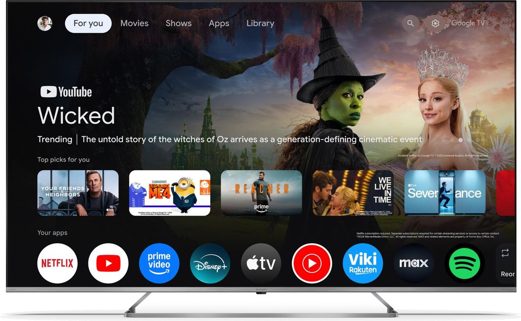 Sharp 65JP7765E QLED Fernseher 65 Zoll Google TV 4K UHD Produktbild 