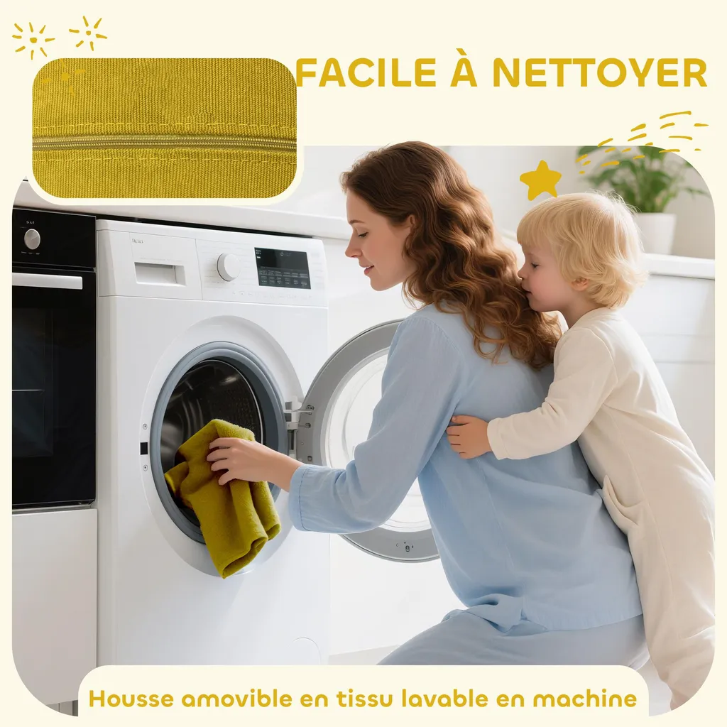 Parcours motricité bébé déhoussable 7 blocs mousse 107x107cm lavable - 8