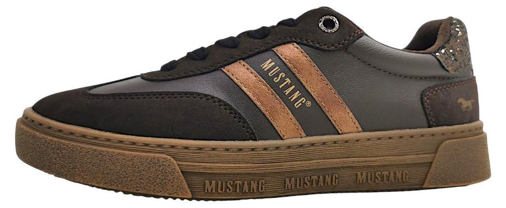 Mustang  Damenschuhe Schnürschuhe Sportive Braun Freizeit Produktbild 