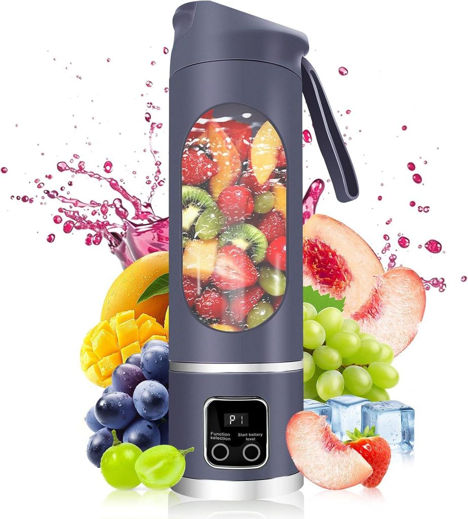 450ml tragbarer Akku Standmixer, USB Smoothie Maker to go, Produktbild 