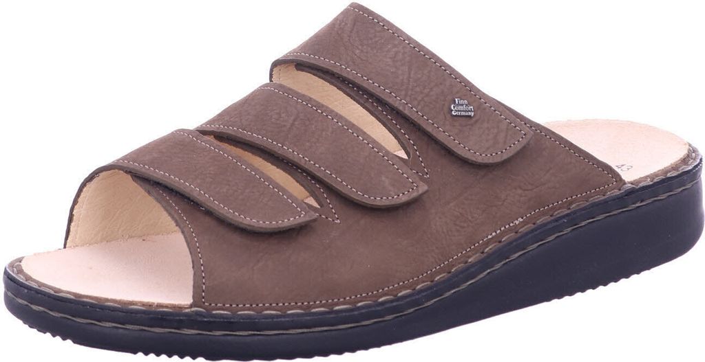 Finn Comfort Korfu Pantoletten Langlebiger Tragekomfort, Klettverschlüsse für perfekten Sitz, Fußbett herausnehmbar