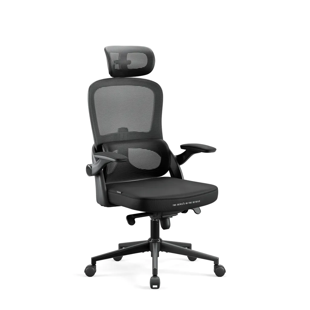 Fauteuil de Bureau Diablo V-Light : Accoudoirs 3D et Support Lombaire
