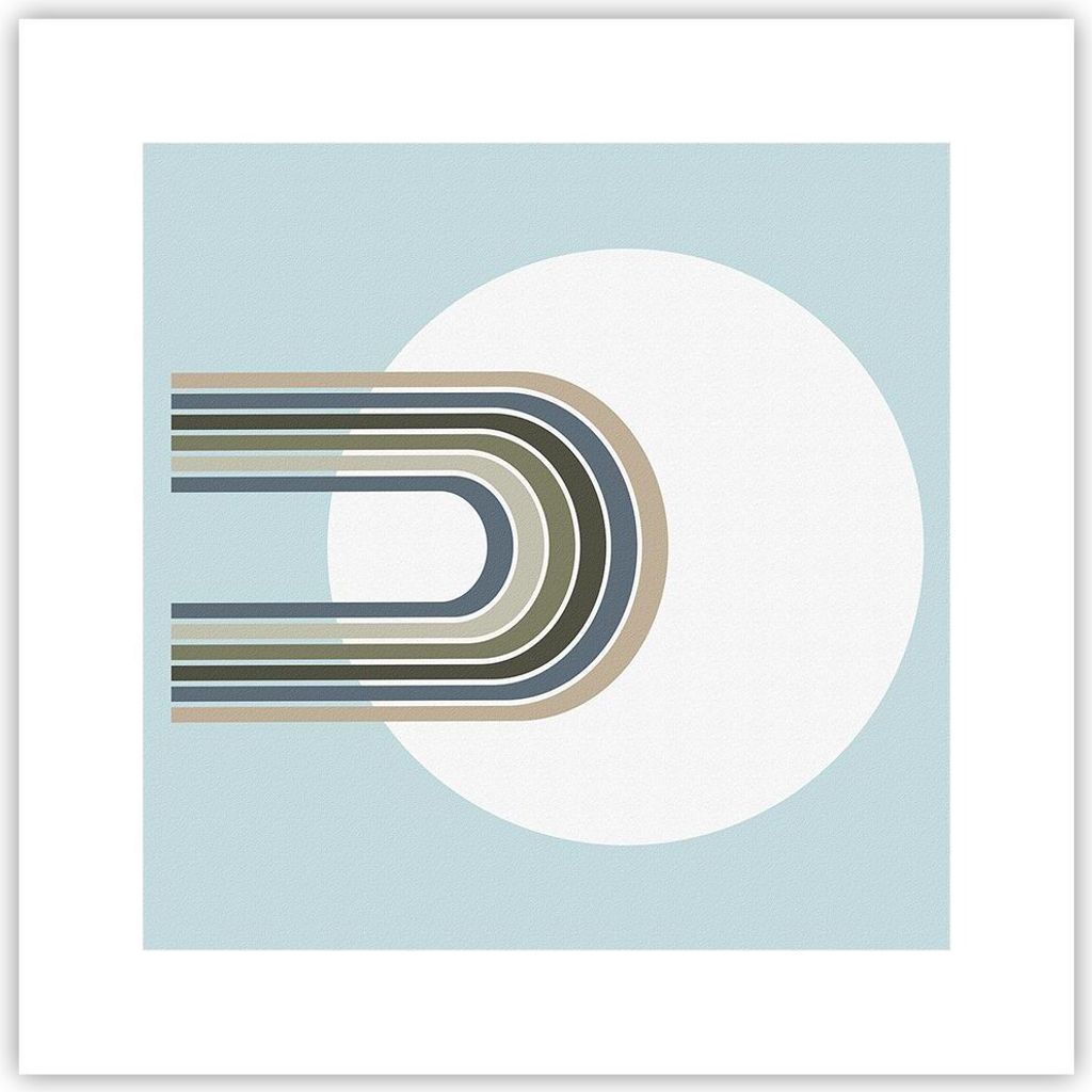 Poster - Poster ohne Rahmen - Formen Rad Linien - 30x30 cm - Wand Bild - Wanddeko - Wandbilder - Kunstposter - Wandposter - Bilder - Kunstdruck - W...