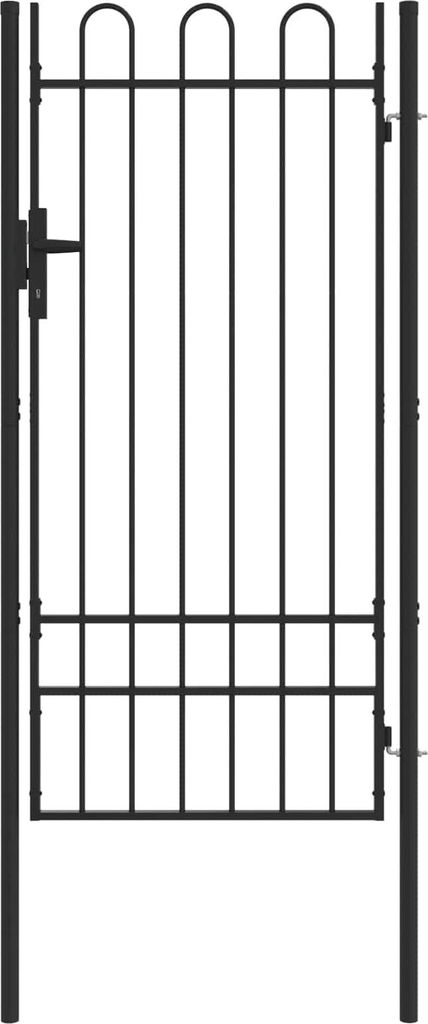 Zauntor BOXTEL 103 x 250 cm Pulverbeschichteter Stahl Grau